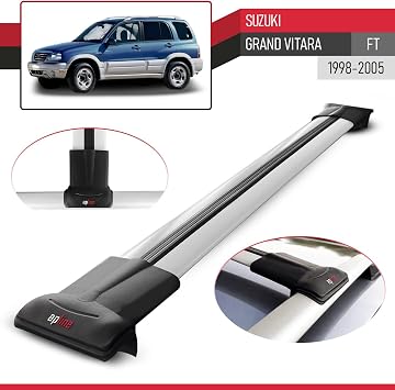 Suzuki Grand Vitara (FT) 1998-2005 Arası ile Uyumlu FLY Model Ara Atkı Tavan Barı Gri 2 Adet