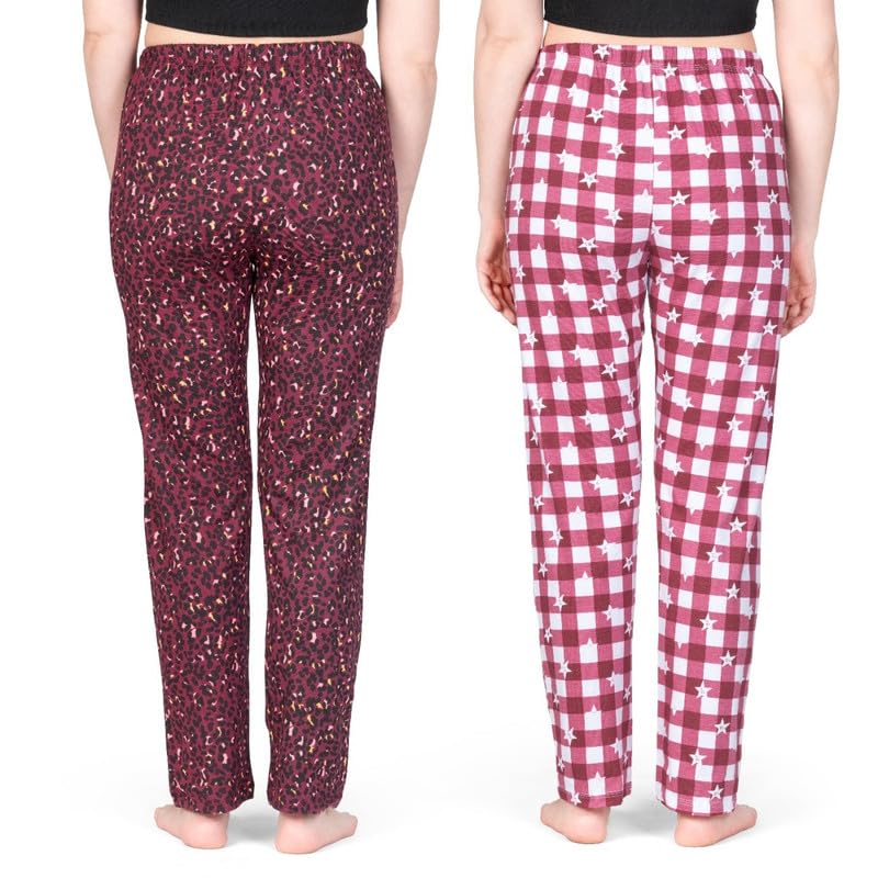 Image of Real Basics Womens Cotton All Over Print Pyjamas (Set of 2)