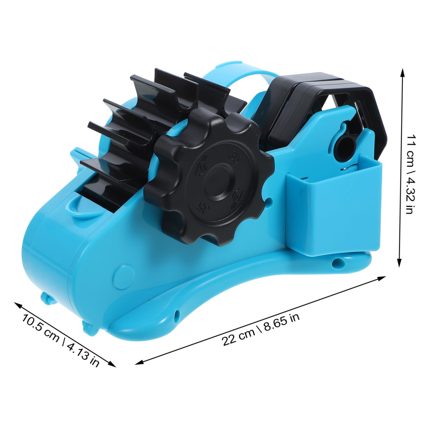 PLAFOPE Multifunktionaler Tape Dispenser Groß für Büro Schule und Zuhause Praktischer Klebebandhalter mit Leichtem Schneidesystem Stabiler Klebebandabroller in Elegantem Blau Vielseitiger