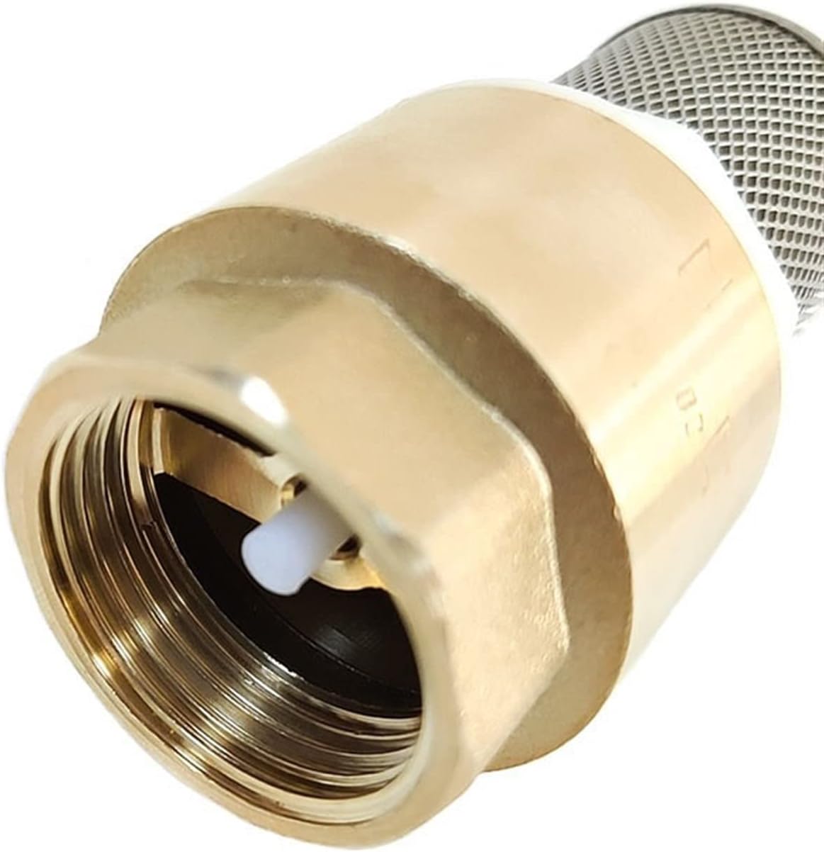 High Pressure and Temperature Resistant Brass Vertical Check Valve - 1/2", 3/4", 1" Water Pump Bottom Valve with Filter(0.5In)