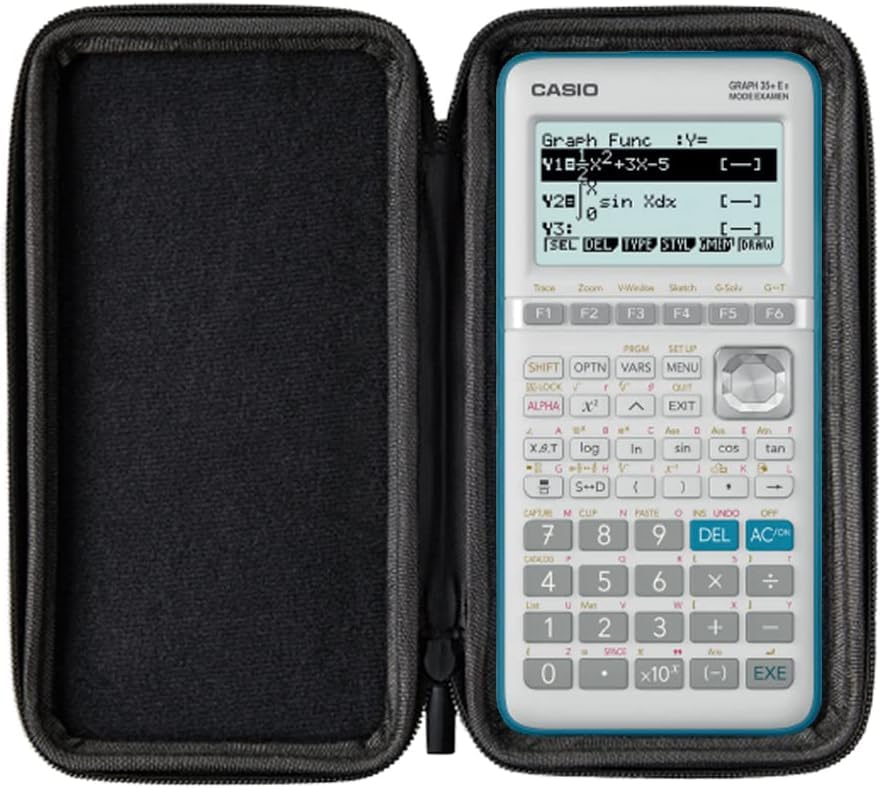 Casio Graph 35+E II including a WYNGS protective case in Dark Gray - Basic Set (French), Dark grey - Image 4