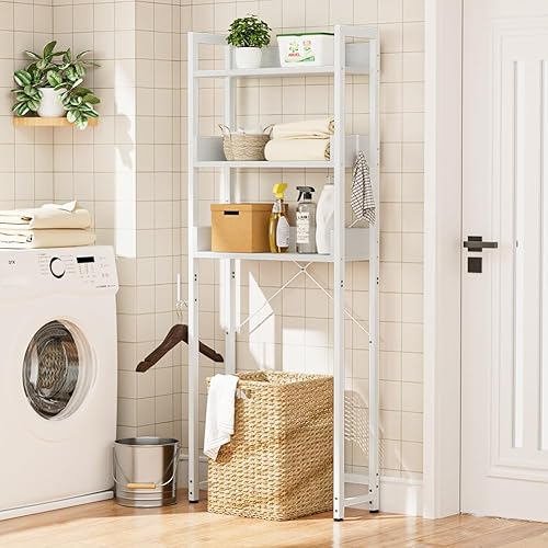 Miniatura 7 de OTK Almacenamiento sobre el inodoro, estante organizador de baño de 3 niveles, ahorro de espacio independiente con soporte para papel higiénico,