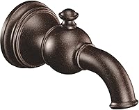 Vista 8 de Moen S12104BL Weymouth - Boquilla para bañera con desviador de 1/2 pulgada, conexión CC deslizante, color negro mate