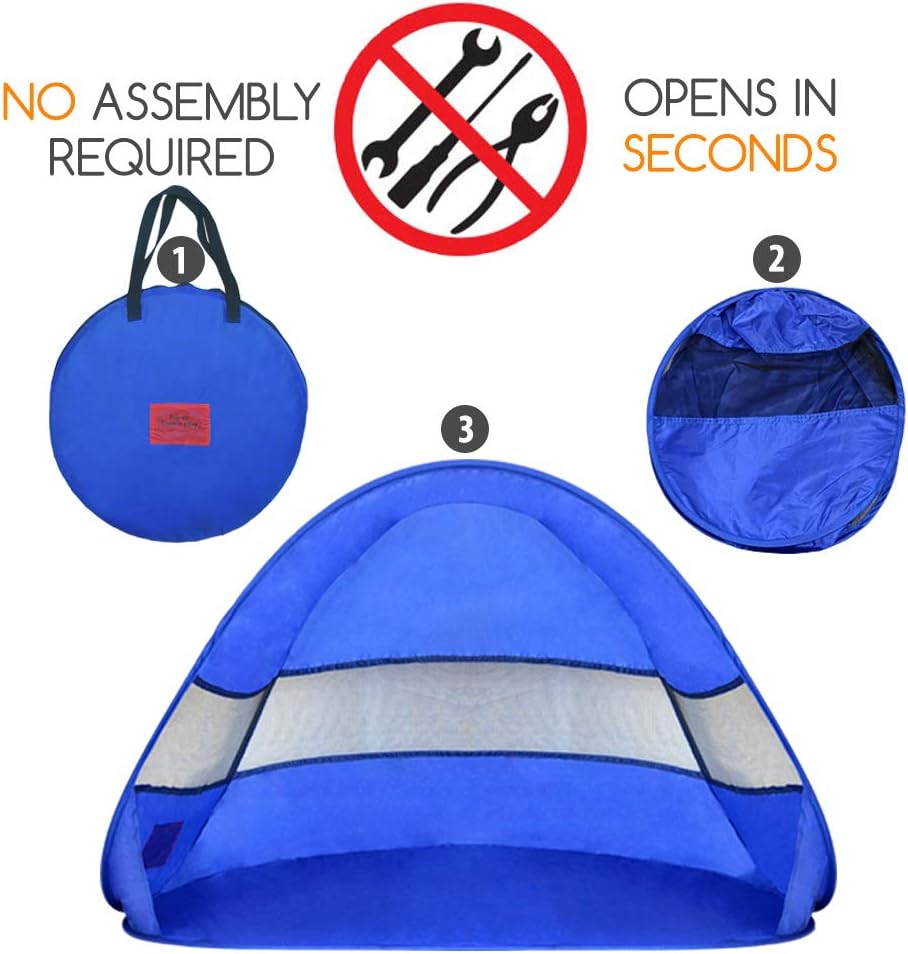 MYDEAL PRODUCTS Pop Up Dog Shelter Weather Resistant Doggy Tent for Shade and UV Sun Protection - Perfect for Yard, Camping, Beach and Outdoors! : Pet Supplies