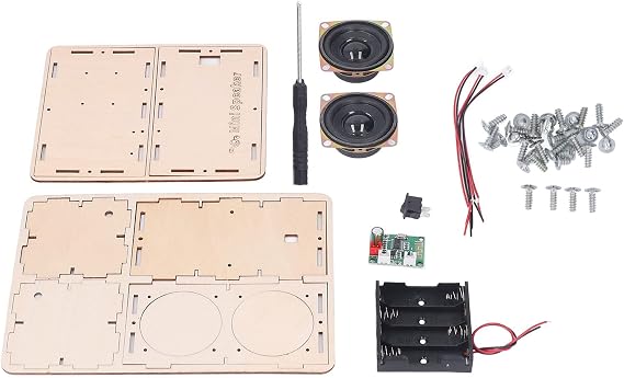 DIY Speaker Kit - Stereo Surround Sound - Composite Wood Educational Kit for Kids Perfect Craft for Ages 7-14