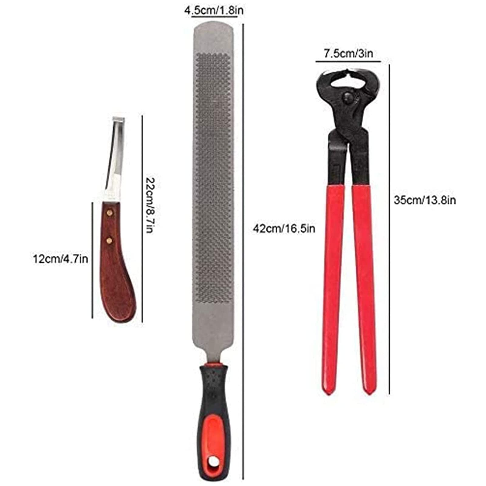Kit De Herramientas para Recortar Cascos De Caballos, Tijeras De Metal De 14'' para Recortar Cascos De Caballos, Cortador De Cascos De Herradores Equinos con Herramienta,