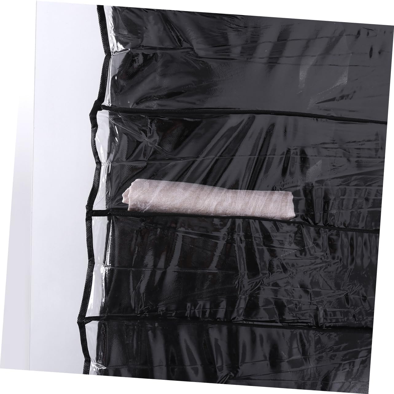 Cabilock 2PCS Over the Door Shoe Organizer with Hanging Closet Storage Rack for Shoes Slippers Accessories Space Saving Black for Bedroom Dorm Room