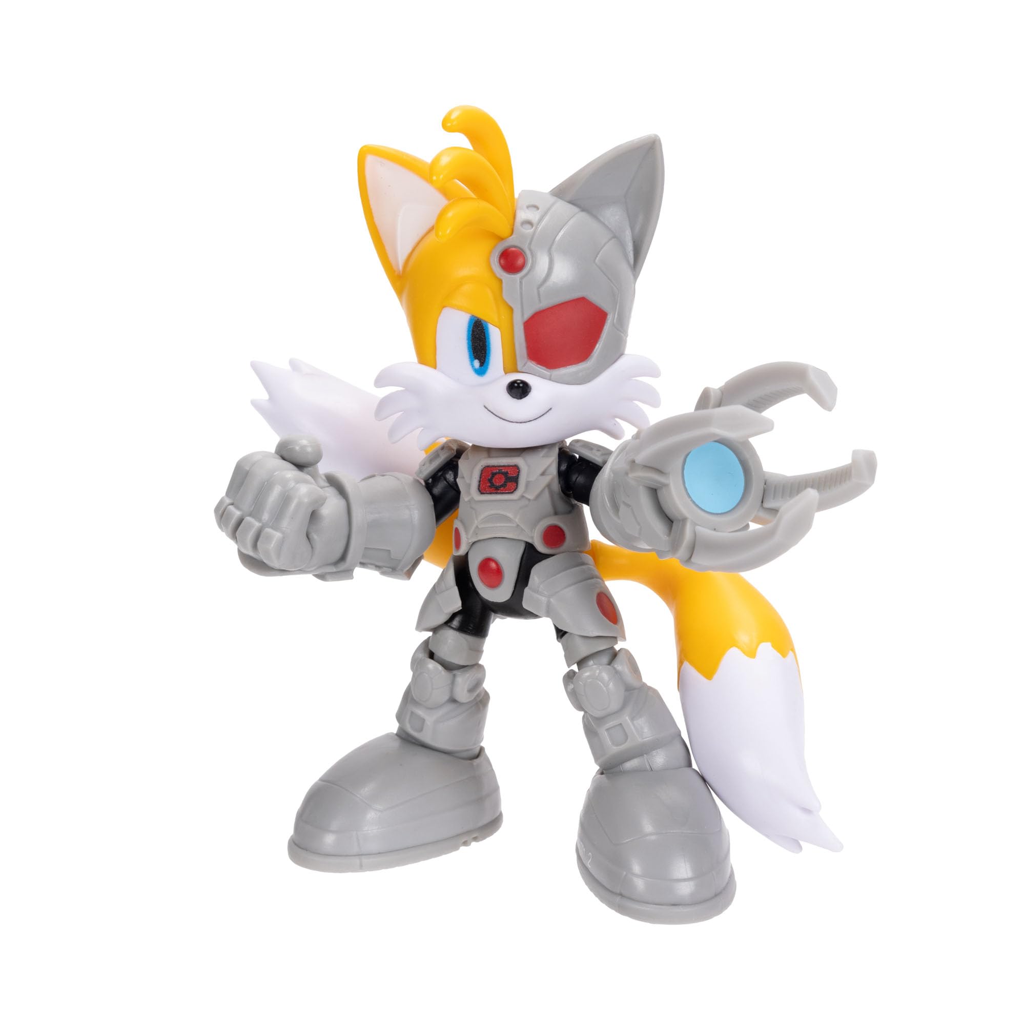 DC x Sonic Tails as Cyborg 5" / 13cm Action Figure, Officially Licensed by Jakks Pacific, Highly Articulated and Detailed Design, Collector's Packaging
