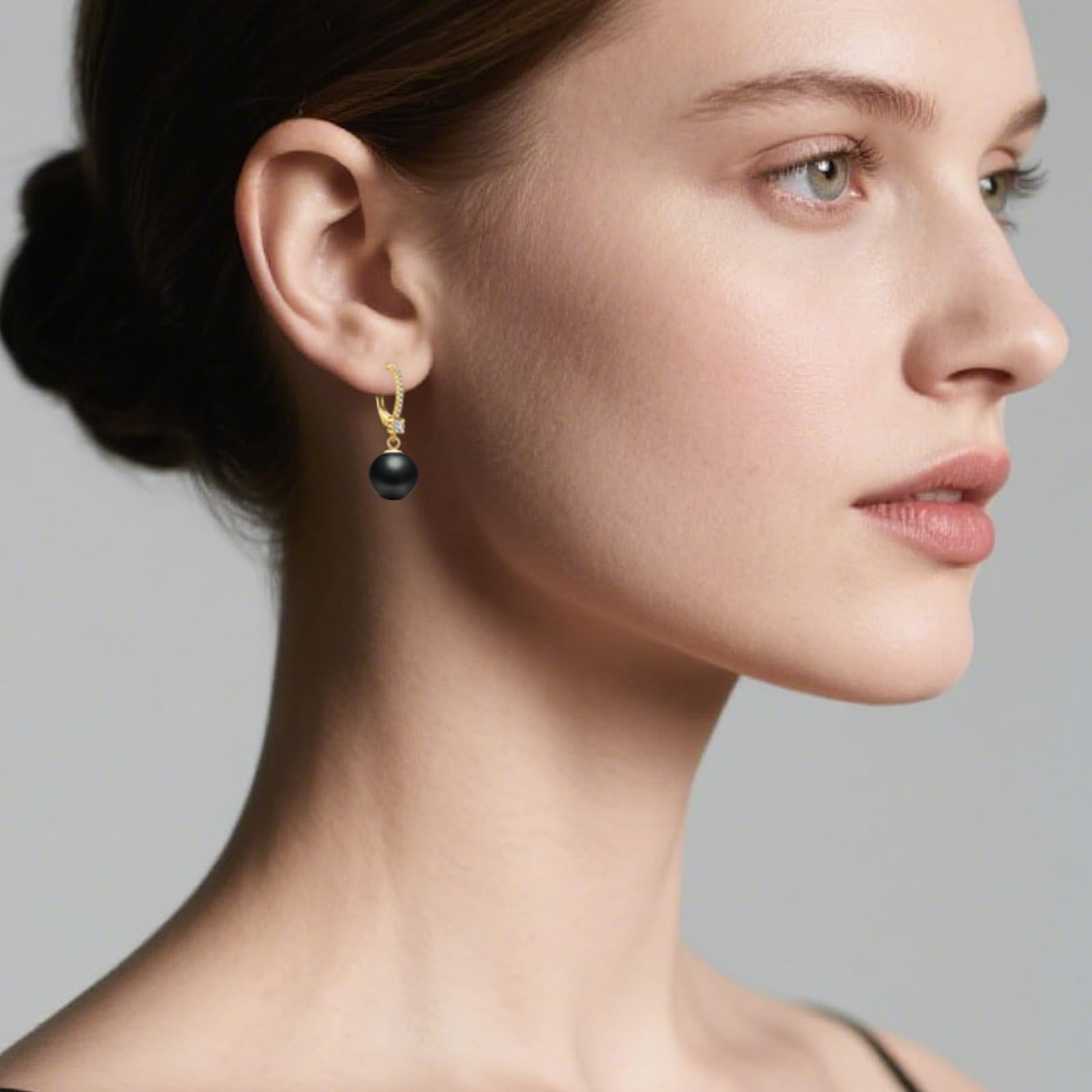 Boucles d'oreilles Chat pour Femmes Argent Sterling 925 Perle Boucles d'Oreilles à Tige Hypoallergénique Perles d'eau Douce Bijoux Cadeau pour Les Amoureux Des Chats
