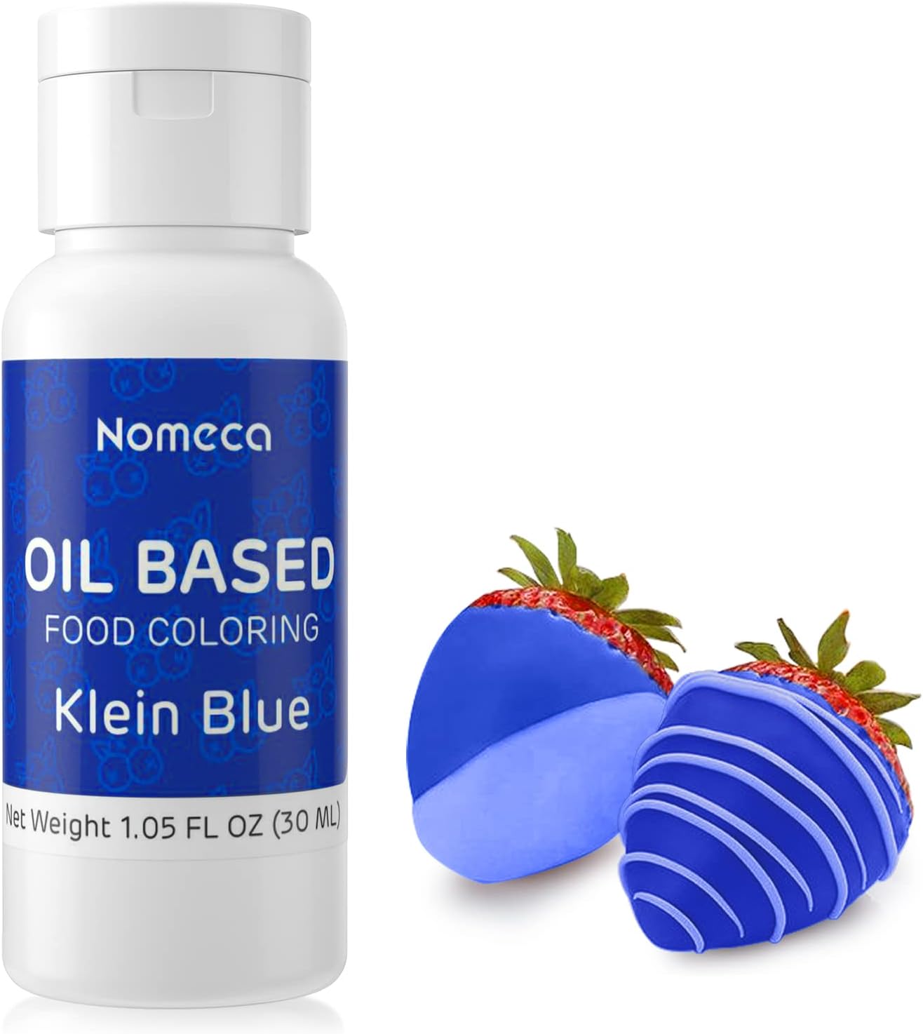 Oil Based Food Coloring for Chocolate - 30 Milliliters Upgraded Klein Blue Oil Food Color for Baking Cake Decorating, Edible Food Dye for Candy Melts Cookies Easter Egg Icing Fondant Meringues
