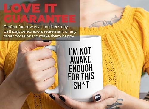 Miniatura 7 de Sleepy Coworkers - Taza de café de 15 onzas, color blanco - No estoy despierto suficiente - Lazy Person Sleepy People Who Loves Doing Nothing