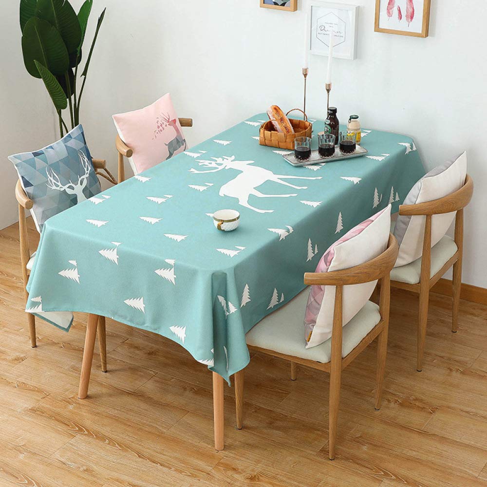 JUNJUN Nordic Tablecloth Fabric Cotton Sheets Waterproof And Oil-Free Disposable Rectangular Table Table Mat Tablecloth Desk 55x55inch 140x140cm