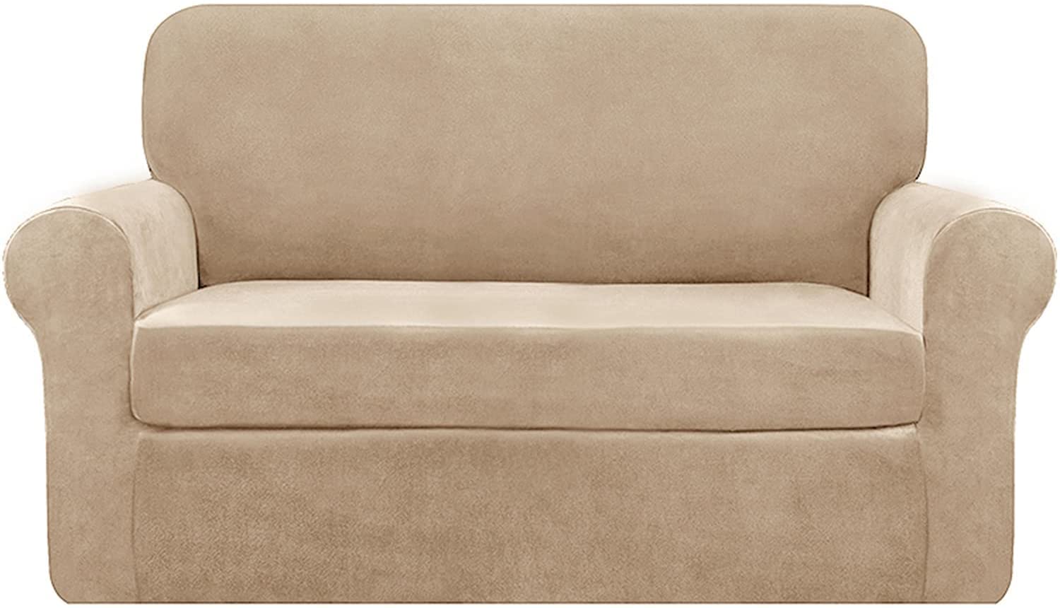 Housse de canapé extensible contre l'usure du salon pour causeuse 2 places