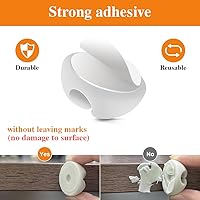 Vista 3 de Shintop Clips para cables, paquete de 16 soportes de cable blanco, organizador de cables adhesivos para organizar teléfonos, cargadores, escritorio