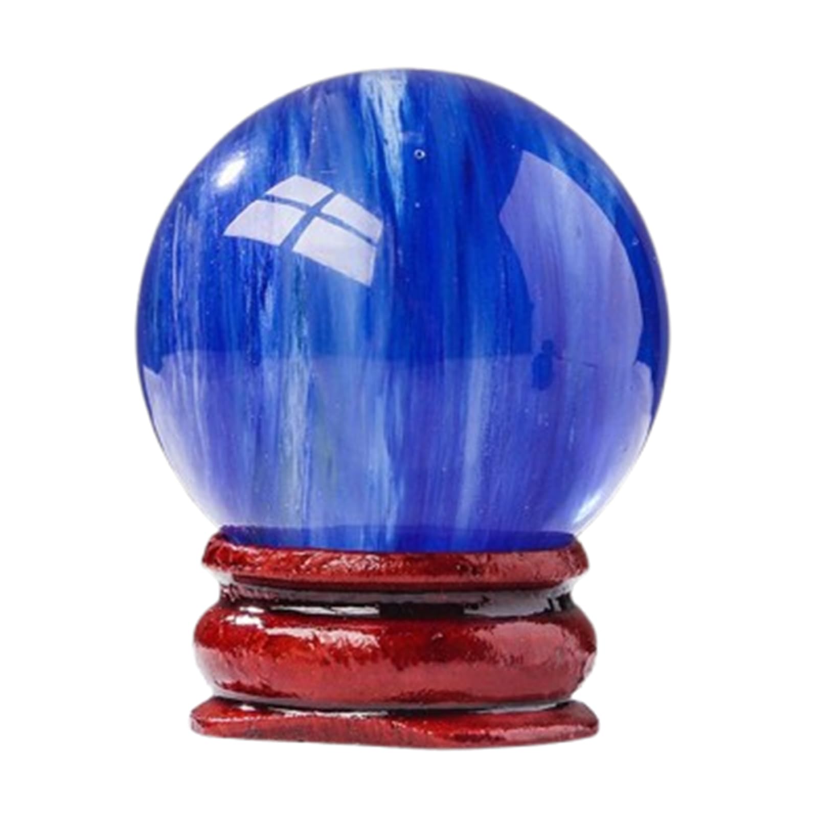 FOPURE Smelting Blue Crystal Ball, Quartz Decorative Balls, Spheres,Divination Sphere, Home Decoration,Tabletop Sculpture Ornaments,6cm