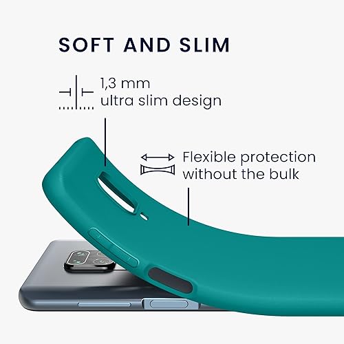 Vista 286 de kwmobile Funda compatible con Xiaomi Redmi Note 11 / Note 11S - Funda protectora de silicona TPU suave y delgada - Azul Báltico Azul (Baltic Blue)