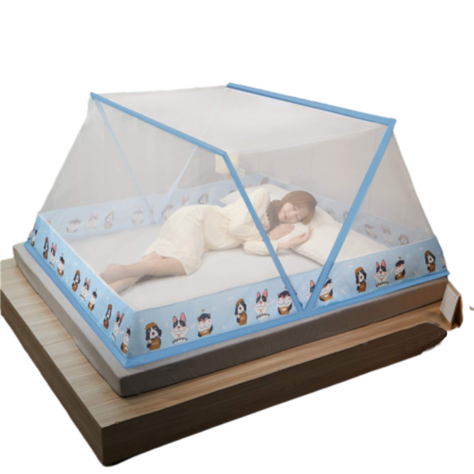 Housse anti-moustiques pour lit et camping : moustiquaire pliable sans fond pour nuits d'été