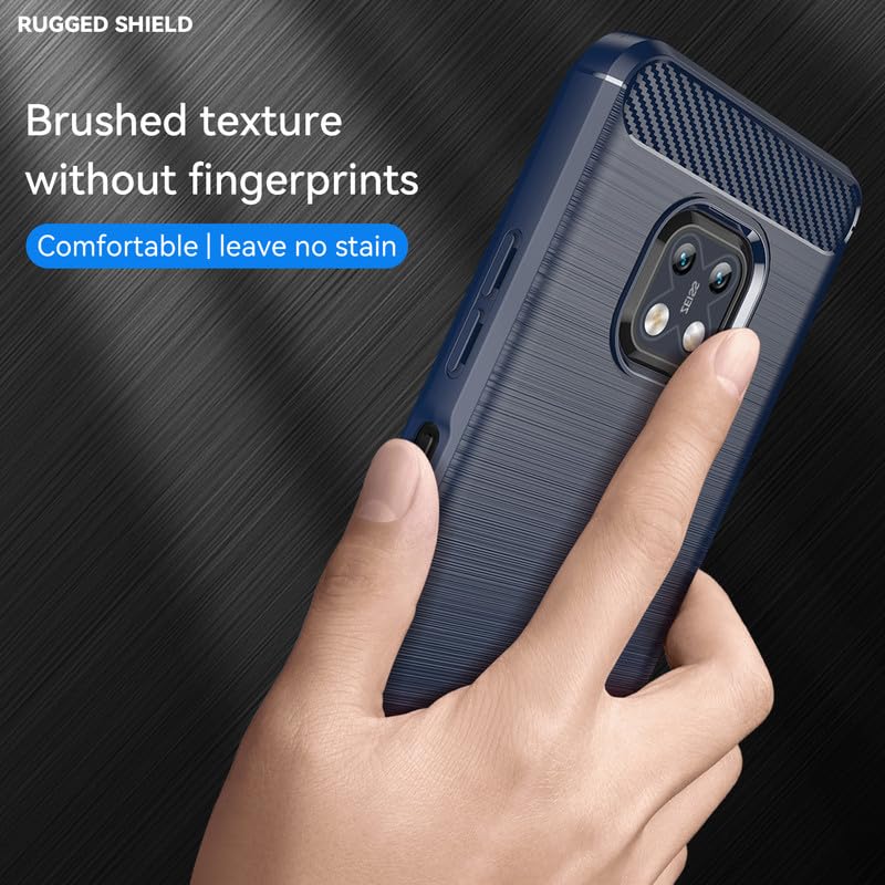 Image of Hybrid Carbon Fiber Back Case for Nokia XR20 (Blue)