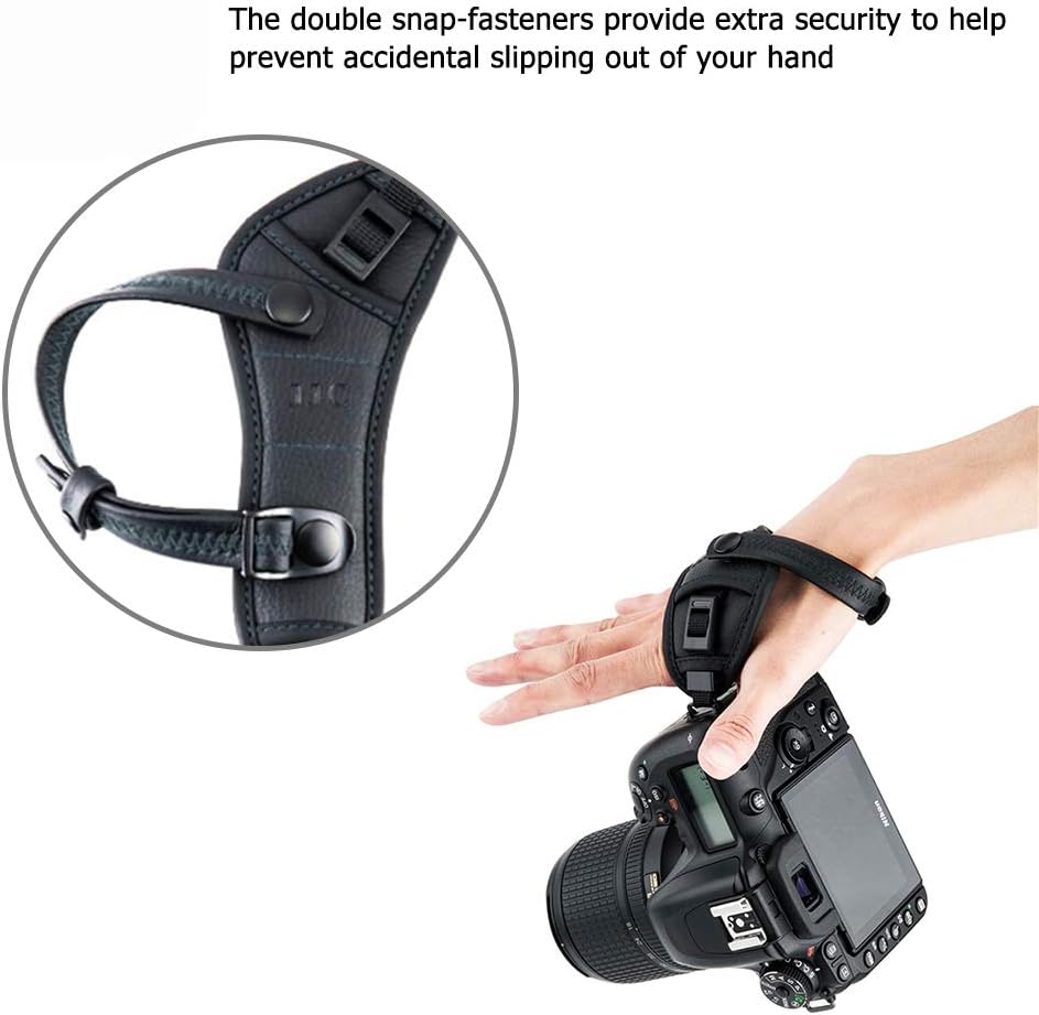 Camera Hand Grip Strap with Arca Swiss Baseplate, DSLR Mirrorless Camera Wrist Strap for Canon EOS 6D Mark II 5D Mark IV 90D 80D 77D Rebel T8i T7i T7 T6i T6 SL3 SL2 Nikon D780 D750 D850 D7500 D5600