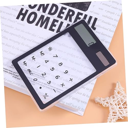 Miniatura 9 de STOBOK Calculadora para niños pequeños, 2 unidades, calculadora ultrafina, calculadora simple, calculadora táctil transparente, pantalla táctil,