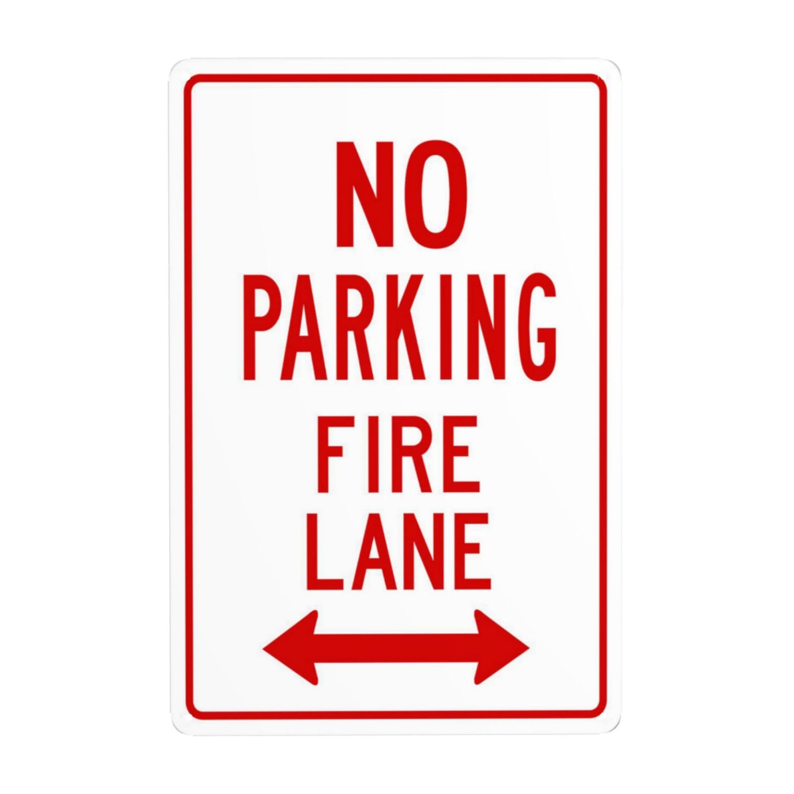 SMAZDFXX No Parking Sign, Fire Lane Metal Warning Signs, Cautions Security Tin Sign, Safety Posted Signs for Street Business Wall Decor 8"x12"