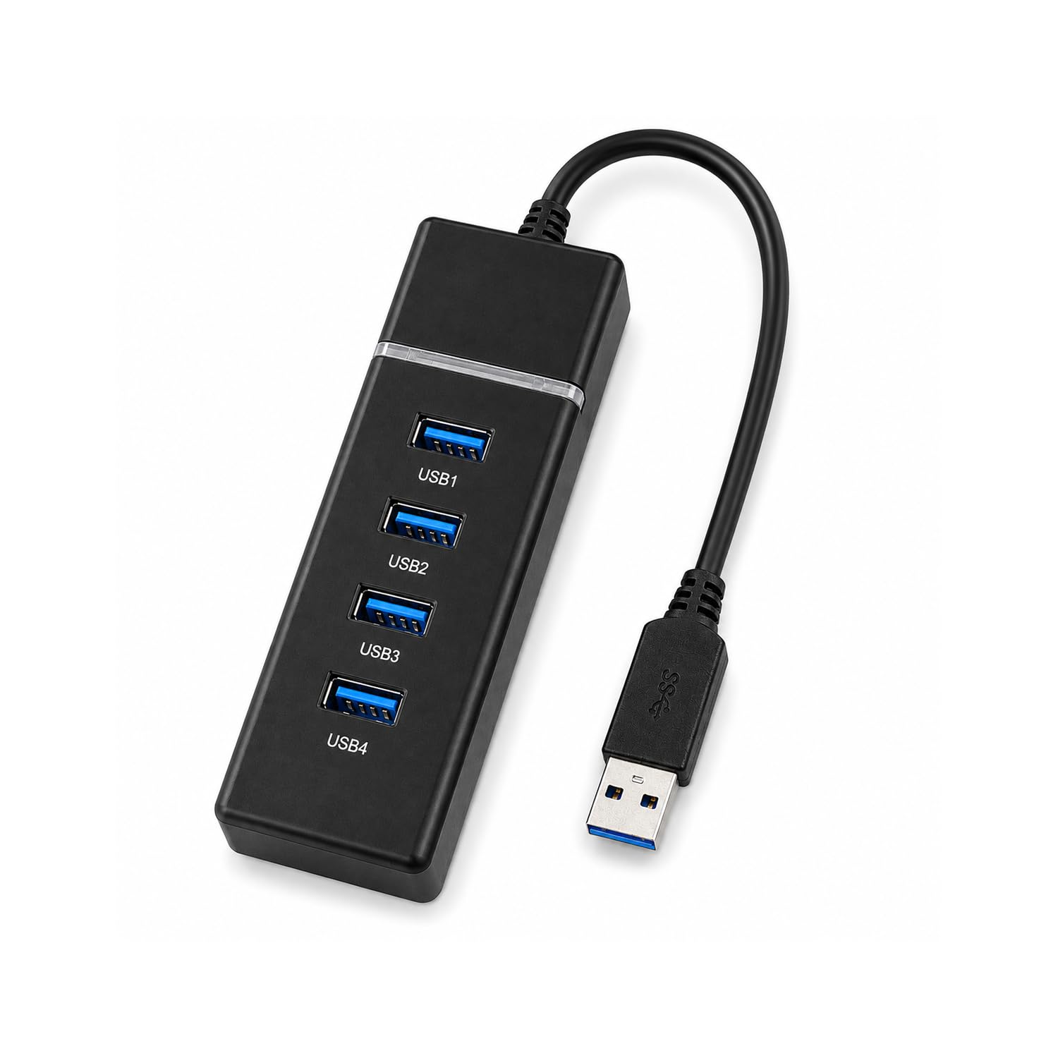 USB 3.0 4-Port Hub, High Speed USB Splitter, Plug & Play Multi USB Expansion Hub for Laptop, PC, Desktop, MacBook, Keyboard, Mouse, Pen Drive & Hard Disk (Black)-picture-33