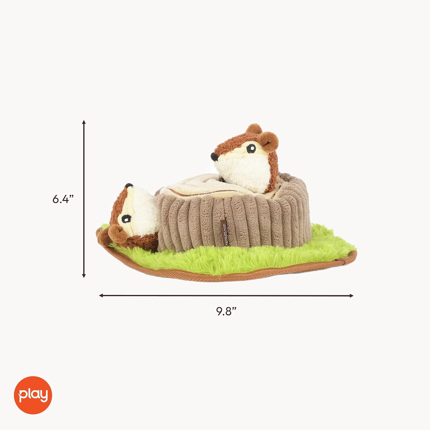 P.L.A.Y. Cute Plush Dog Toys - Forest Friends Critter Themed Durable Interactive Squeaker Chew Toy, Great for Puppies & Small, Medium, Large Dogs - Machine Washable, Recycled Materials (Chipmunks) image 3