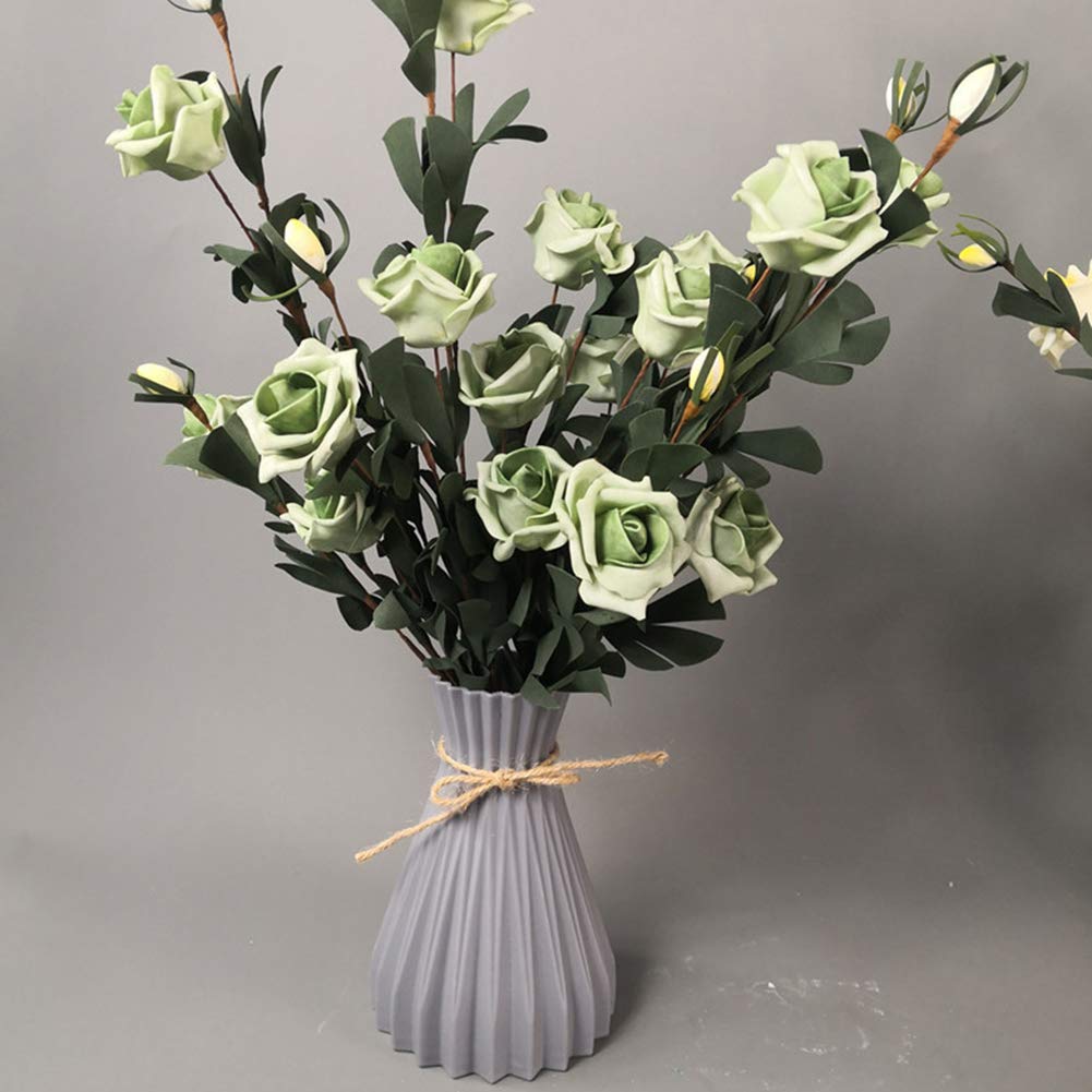 CUSROS Vaso di Plastica Porta Fiori Secchi Porta Fiori Artigianali Porta Fiori Fai da Te per La Decorazione Dell'ufficio Domestico Bianca Taglia Unica