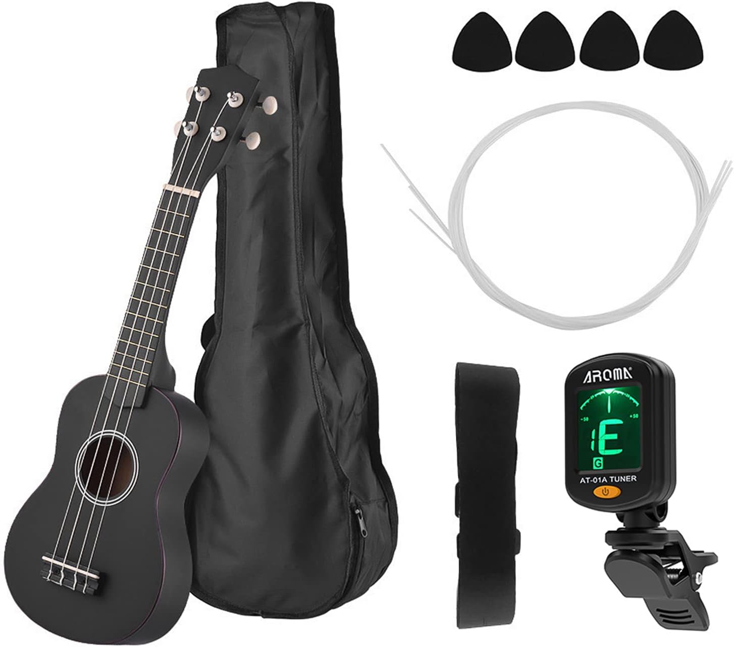 Ukulele for Beginners - 21 Inch Guitar Ukulele for Kid Adult Student with Gig Bag, Digital Tuner, Standby String and Picks