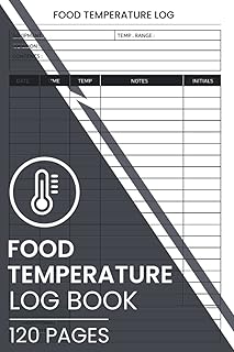 Food Temperature Log Book: Hot-Holding Food Temperature Log for Restaurants and Food Trucks