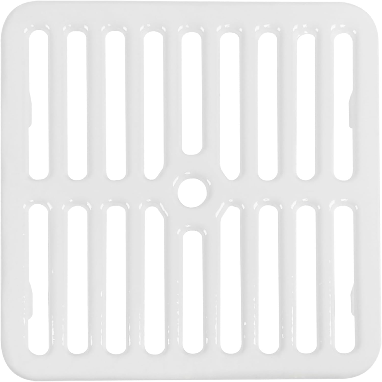 GSW Cast Iron Porcelain Floor Sink Top Grate with Ceramic Surface FS-TF, 9-⅜” x 9-⅜” x 1-¼” - Perfect for Restaurant, Bar, Buffet (Full Size)