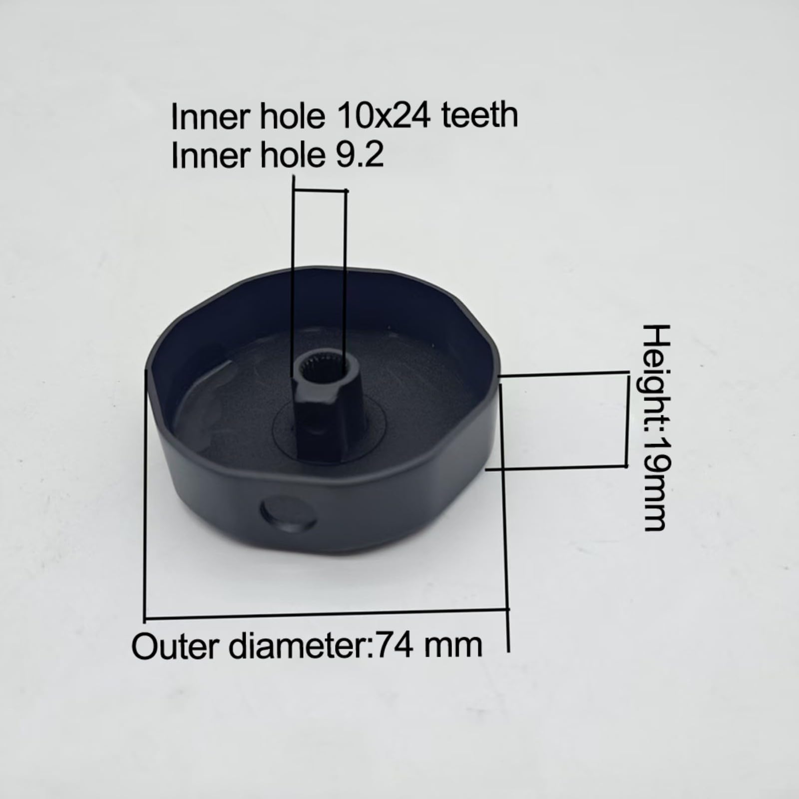 Pomello Rotante Per Vasca Da Bagno In Ottone Nero – 74 Mm, Manopola Per Deviazione Acqua Con Prevenzione Trabocco, Facile Installazione