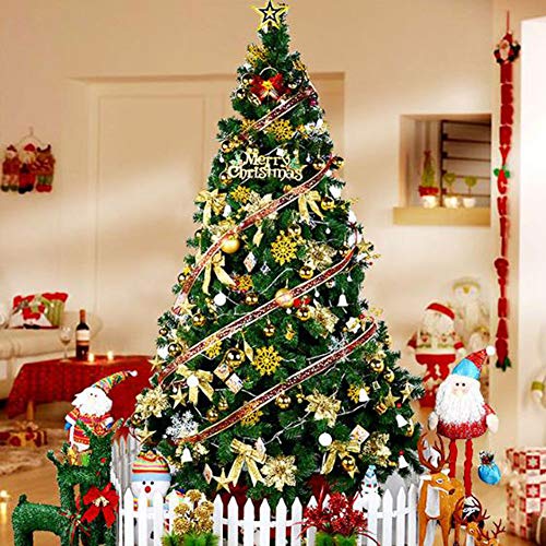 Iluminados Árbol De Navidad,Grande Cifrado Artificial Arbol Navideño Set con Adornos De Decoración Estrella Topper Decoraciones Led Luces De Cadena-t 13ft-400cm