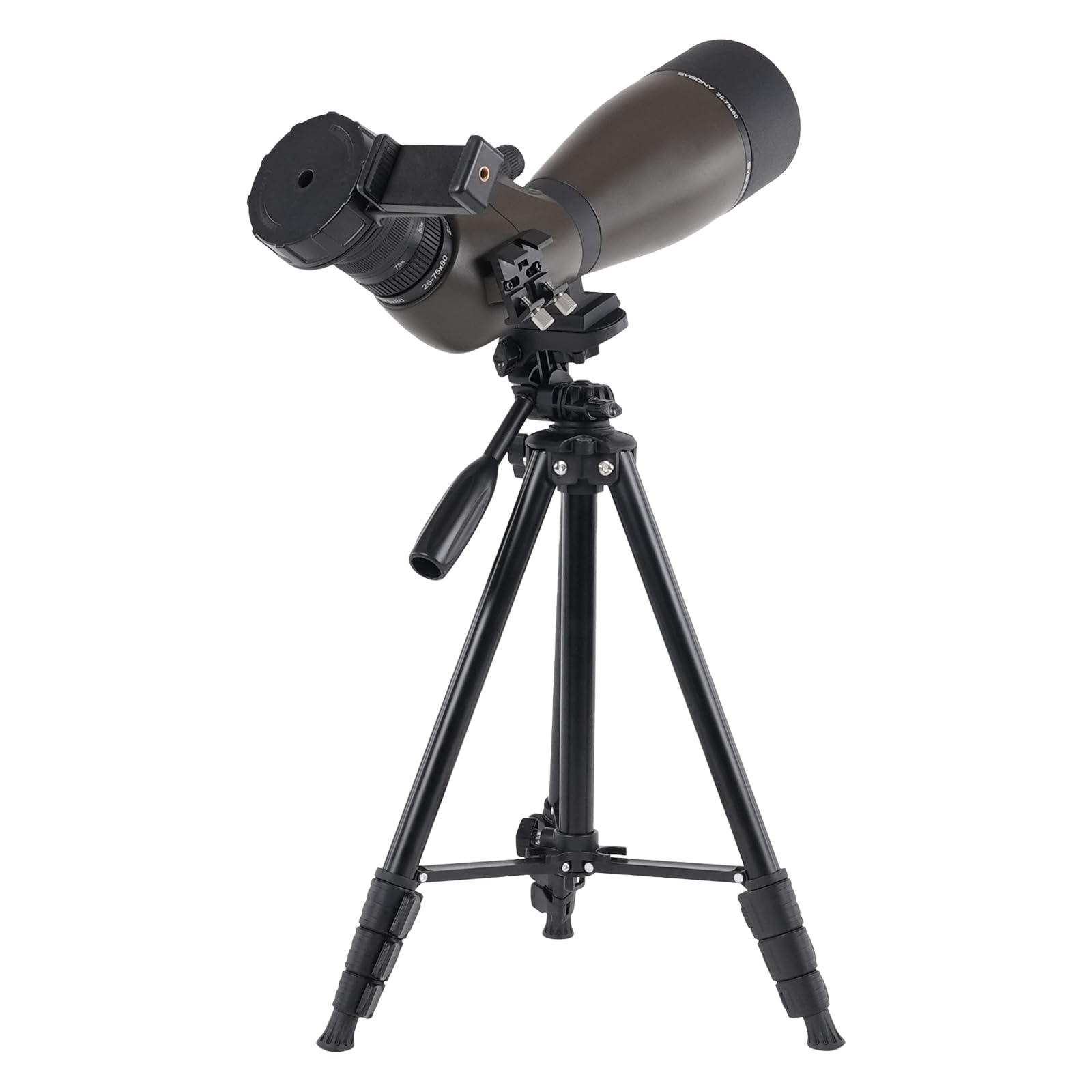 Svbony SV29 25-75x80mm Cannocchiale con attacco a coda di rondine e Treppiede, ampio campo visivo, prisma di Porro FMC, con adattatore per smartphone per tiro al bersaglio, birdwatching e osservazione