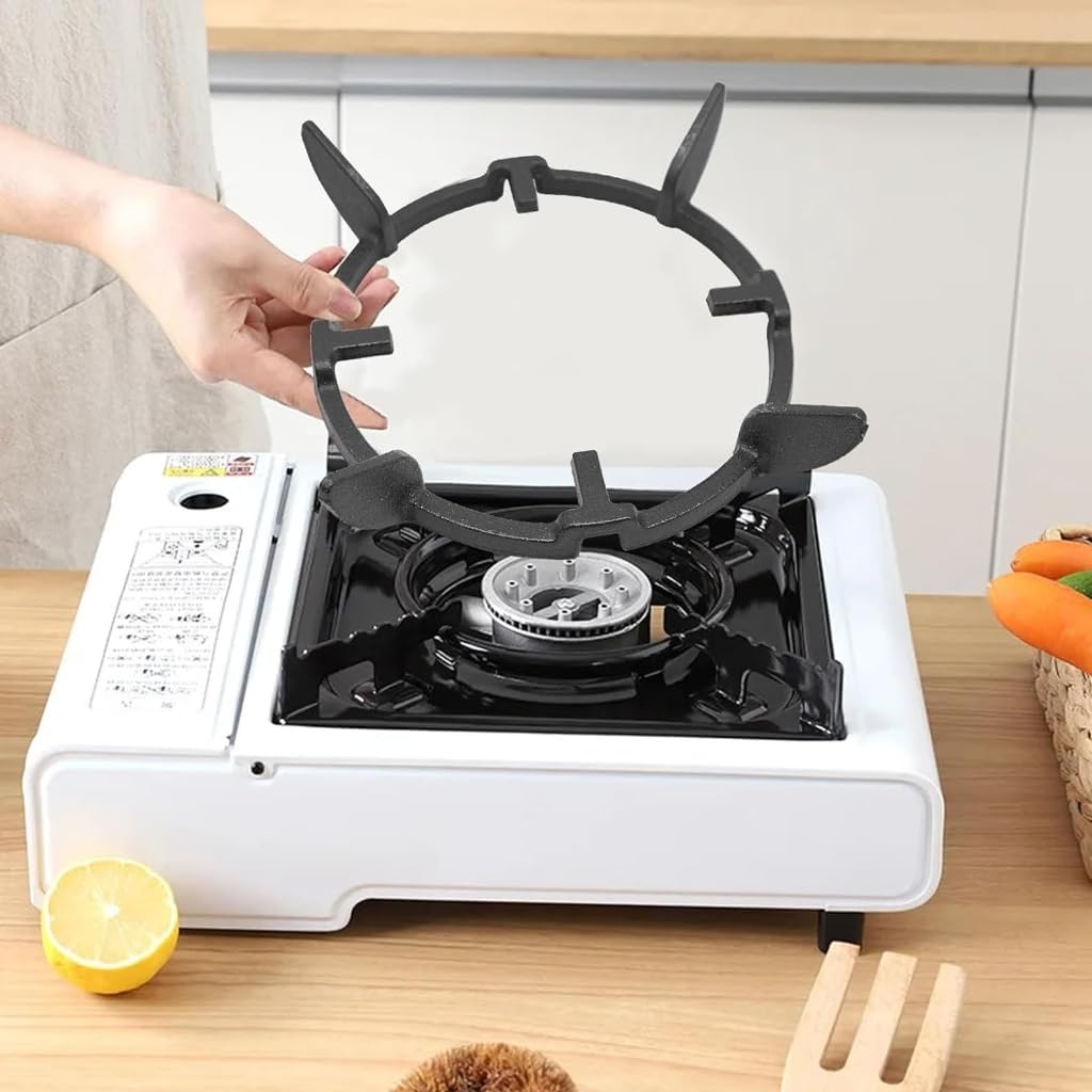 Wok Ring for Gas Stove,9in Heavy Duty Cast Iron Wok Ring, Non Slip Burner Rack for Round Bottom Wok Pans, for Home Kitchen Gas Stove Cooktop Accessories