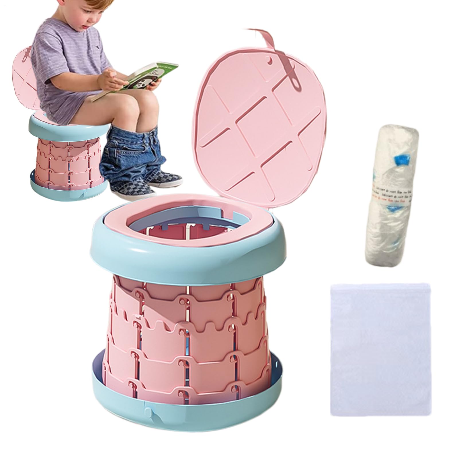 Orinal Portátil Infantil Entrenador Plegable Con Protector Contra