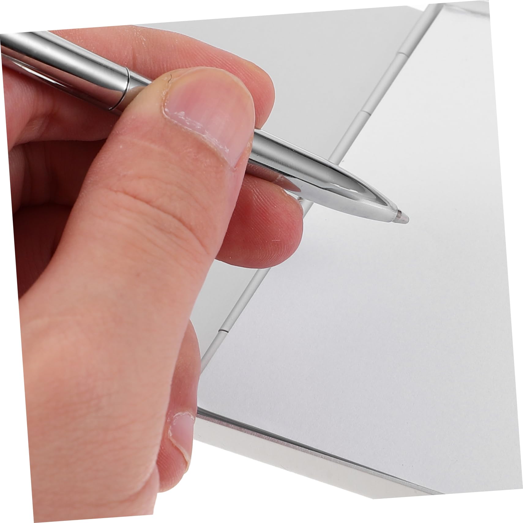 Lurrose 10stücke Pocket Notizbuch Mit Stift Tragbares Notizheft Für Büro Schule Und Zuhause Kreative Leicht Abreißbare Silbernes Design