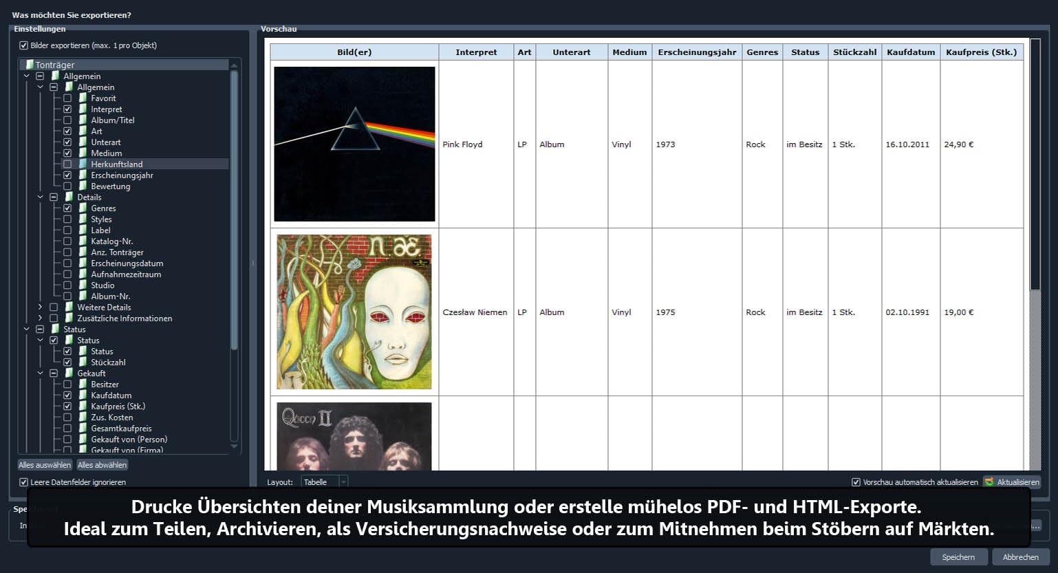 Stecotec Musikverwaltung Pro: CD- und Schallplatten-Sammlung am PC verwalten, Musikverwaltungsprogramm, Musikverwaltungssoftware, Verwaltung, Musiksammlung / Musik ordnen, sortieren & organisieren