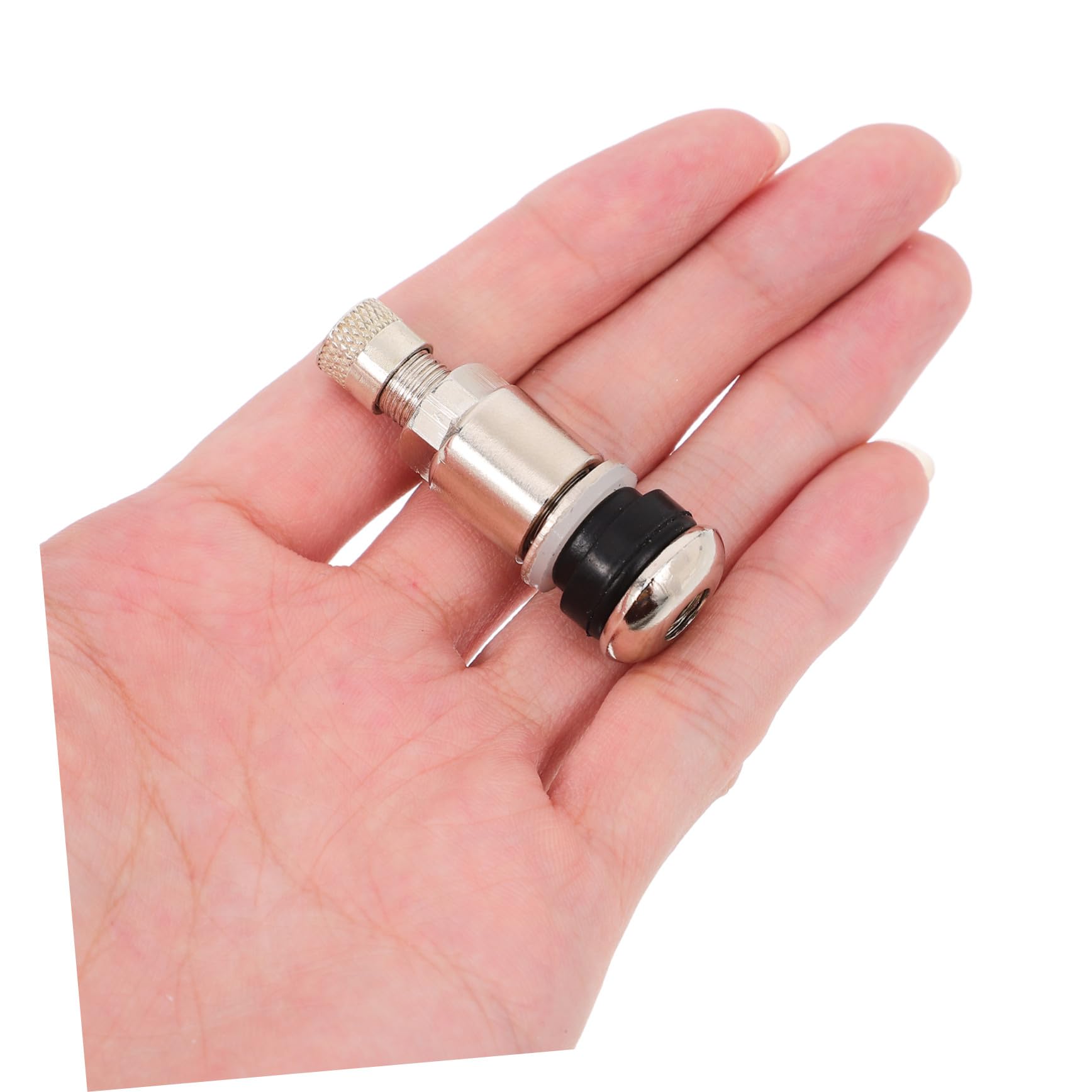 VALICLUD 10 Pezzi Valvole a Vite per Pneumatici Argento in Acciaio 45 Resistente all'Usura Senza Perdite Adatte per Pneumatici e Rimorchi