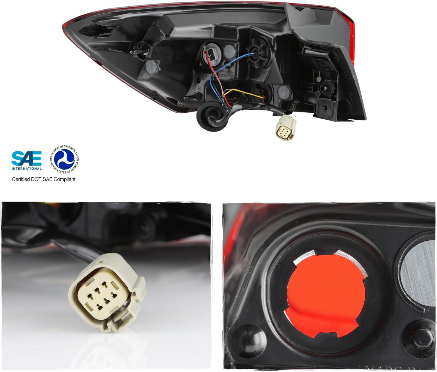AKKON - Fit 2021 2022 2023 2024 2025 Chevy Trailblazer L/LS/LT Halogen Type Tail Light OE Style Outer Rear Brake Lamp Passenger Right Side Direct Replacement