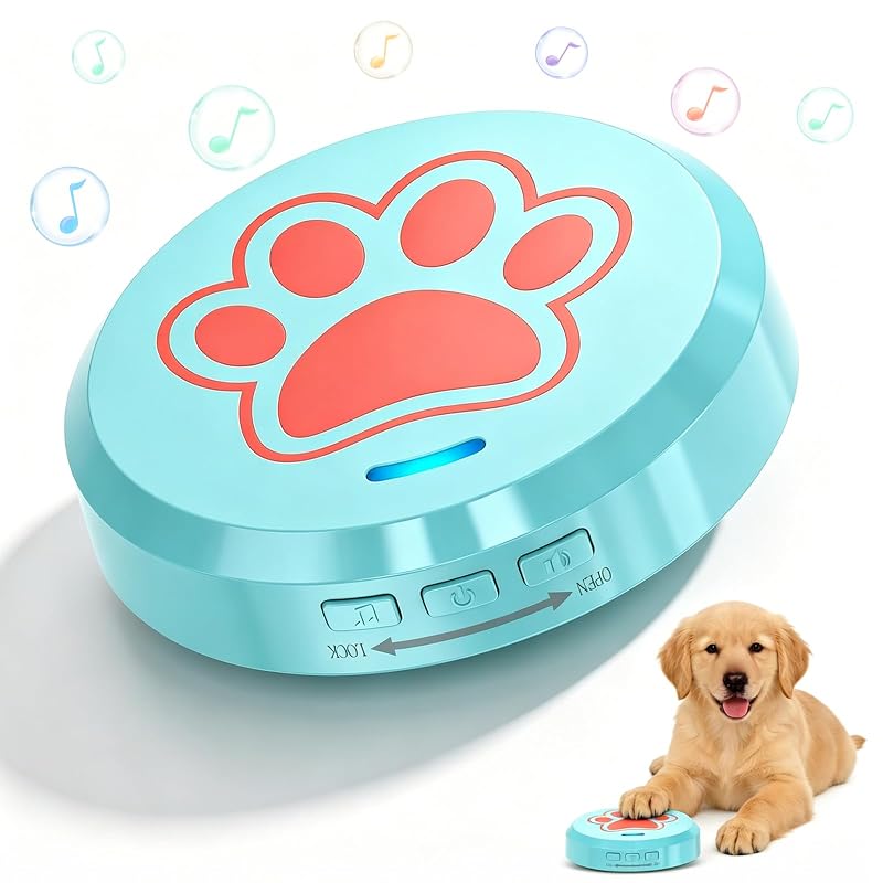 Campainha de treinamento para cães ChunHee CB10 com 36 sons e volume ajustável, botão azul-laranja, 1 unidade