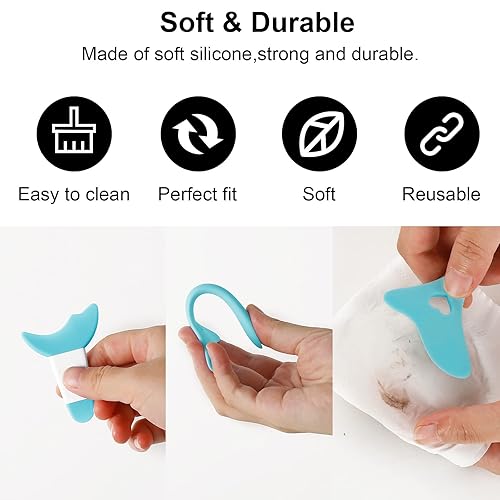 Miniatura 6 de Plantillas de delineador de ojos, 2 unidades, reutilizable, de silicona, protector de rímel, plantilla de maquillaje multifuncional para