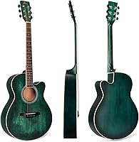 Vista 4 de WINZZ Serie HAND RUBBED - Guitarra acústica acústica con corte de 40 pulgadas para principiantes, kit de iniciación con lecciones en línea, bolsa