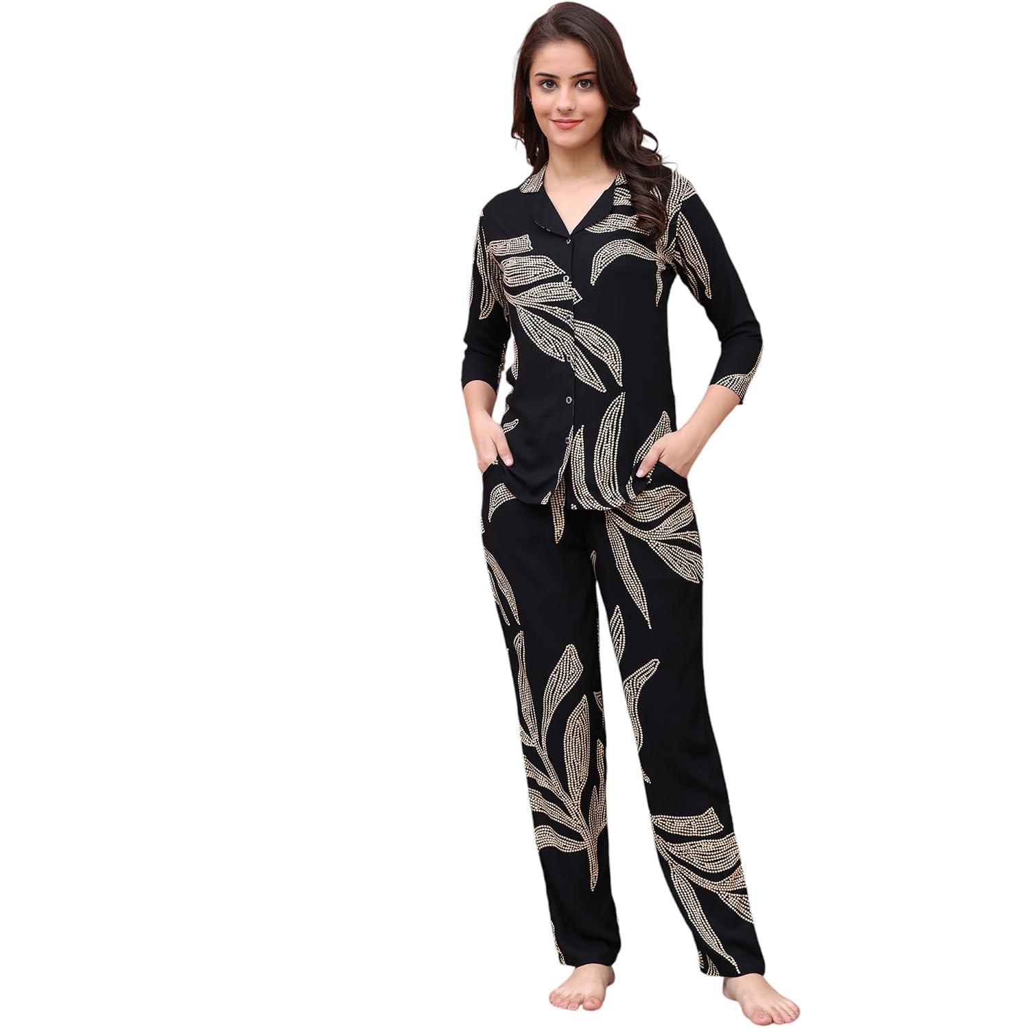 claura Women Floral Printed Night Suit-picture-13