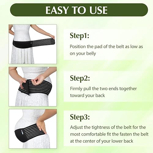 Miniatura 6 de AKSO MEDICOS Cinturón de maternidad banda de apoyo ajustable para el vientre del embarazo banda de maternidad para el vientre para el dolor de