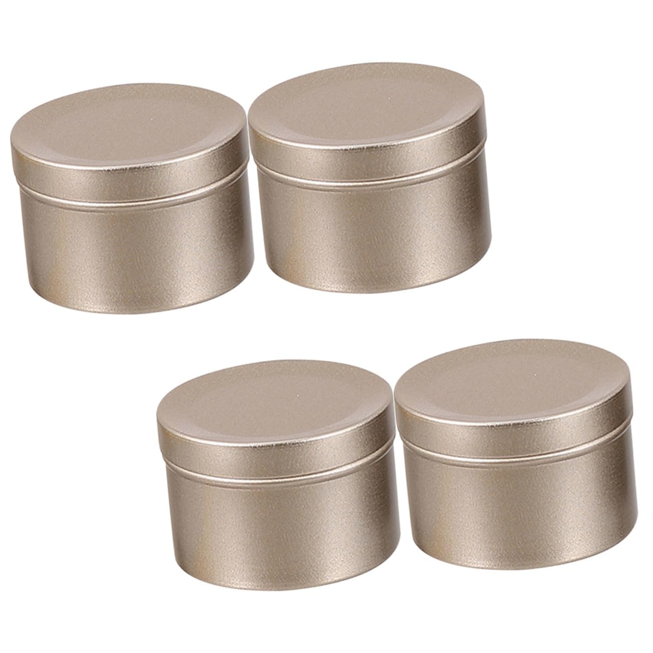 Lurrose 4pcs Aluminum Candle Jars for Scented Candles Sealed Storage Containers for Home Supplies Elegant for Weddings and Decor