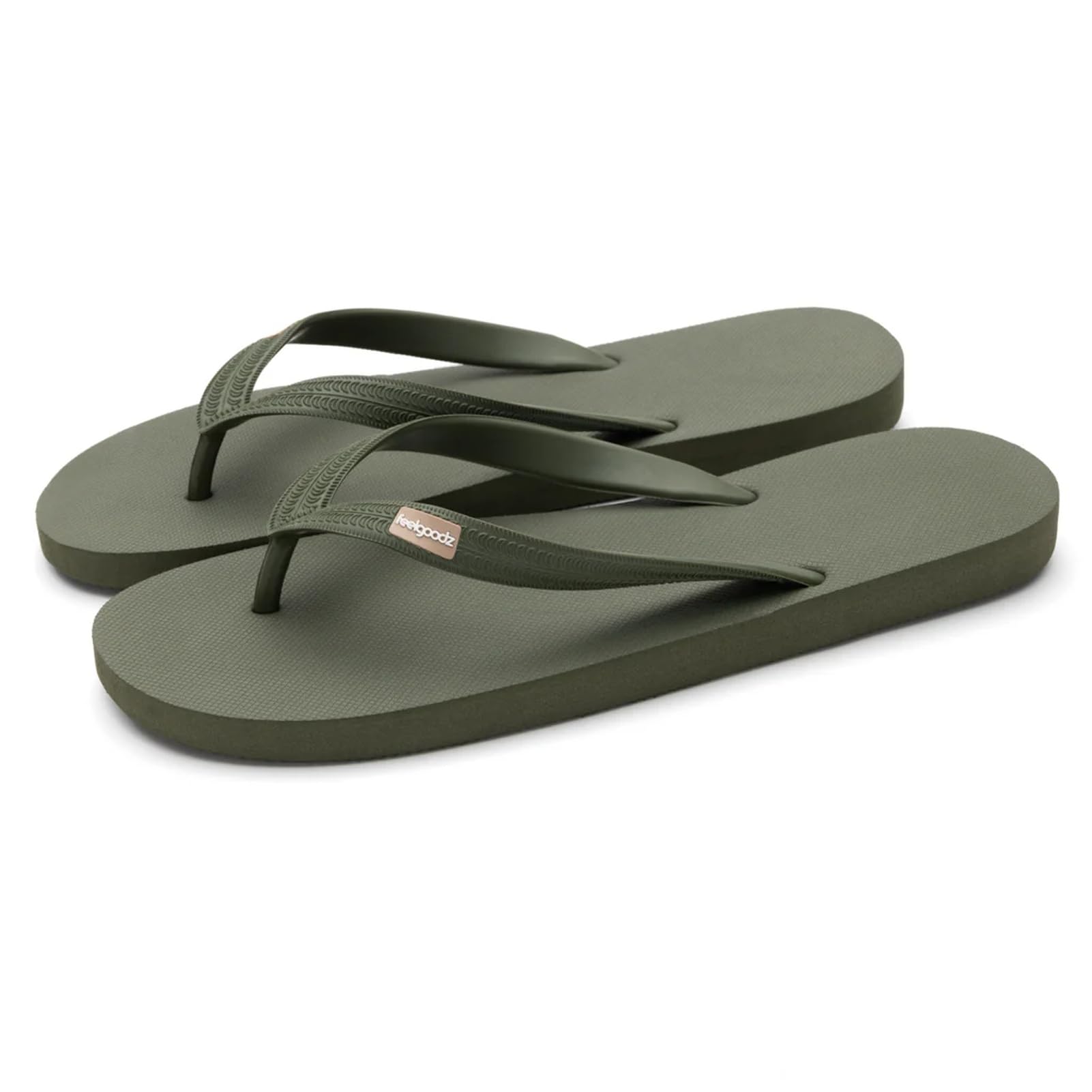 Feelgoodz Mens Classicz Rubber Flip-Flops - Waterprooof, 100% Natural Rubber & All-Vegan Sandals, Fair Trade Certified Slippers, Consciously Sourced &