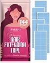 Hair Extension Tape (144 Tabs) Hair Tape for Hair Extensions, Tape in Tape Replacement, Tape in Extensions. Extension Tape for Tape Ins, Tape In Tape, 1.6 x 0.3 Inch Pre Cut Tabs