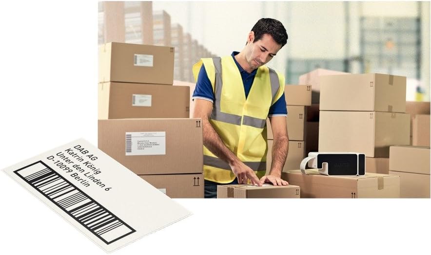 Leitz 70180001 Icon Intelligent Cut Paper Label Cartridge, Small Shipping Label Size, 435 Labels, 88 mm x 50 mm - White