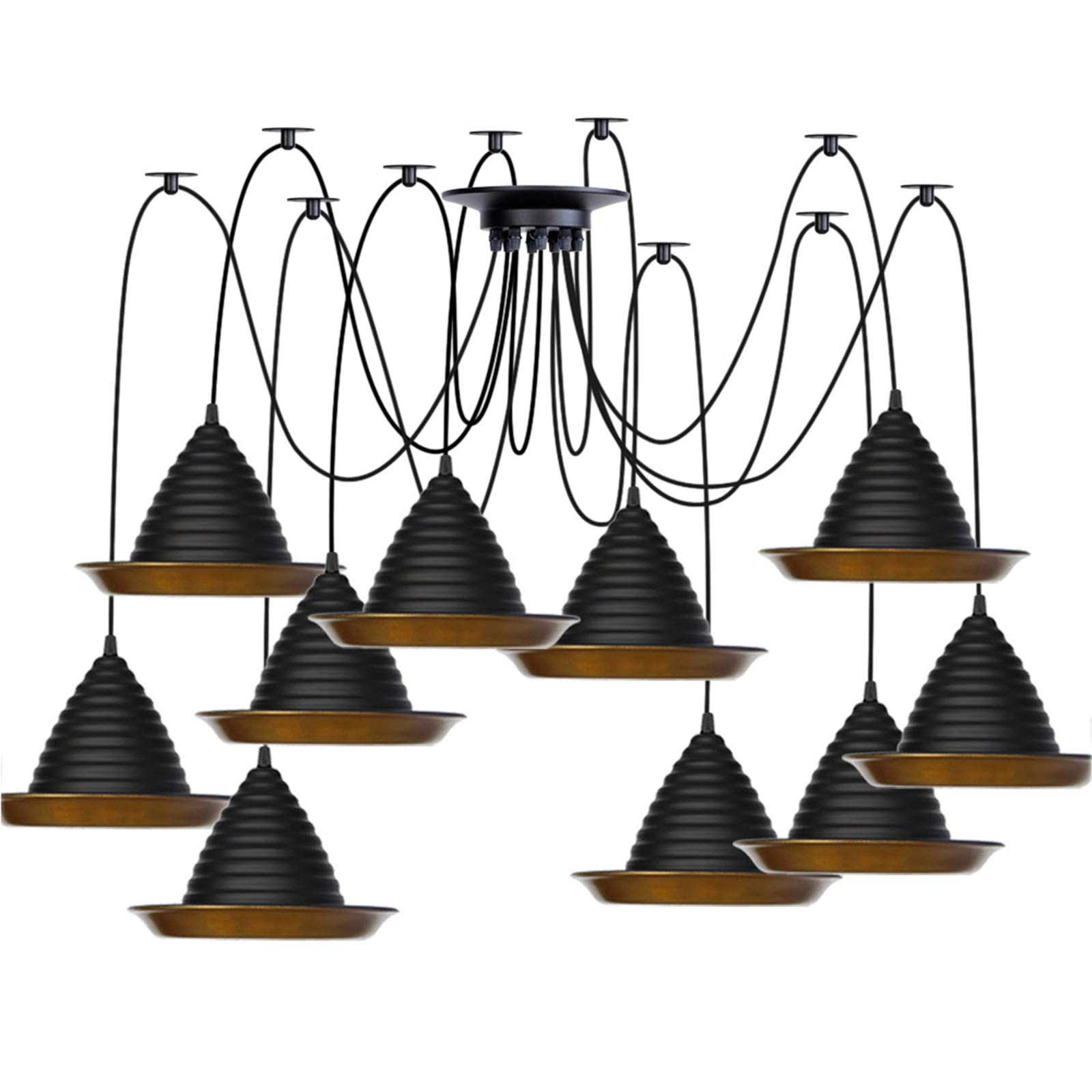 Lampe Suspendue pour Salle à Manger et Cuisine : Style Industriel Noir